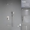 Kibi Cube Pressure Balanced 3-Function Shower System with Rough-In Valve, Brushed Nickle KSF406BN - alternate 3